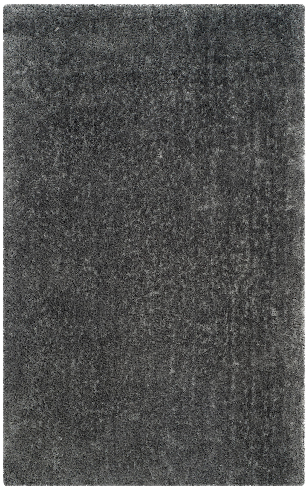 Grey 6' x 9' Polyester Shag Area Rug M298041
