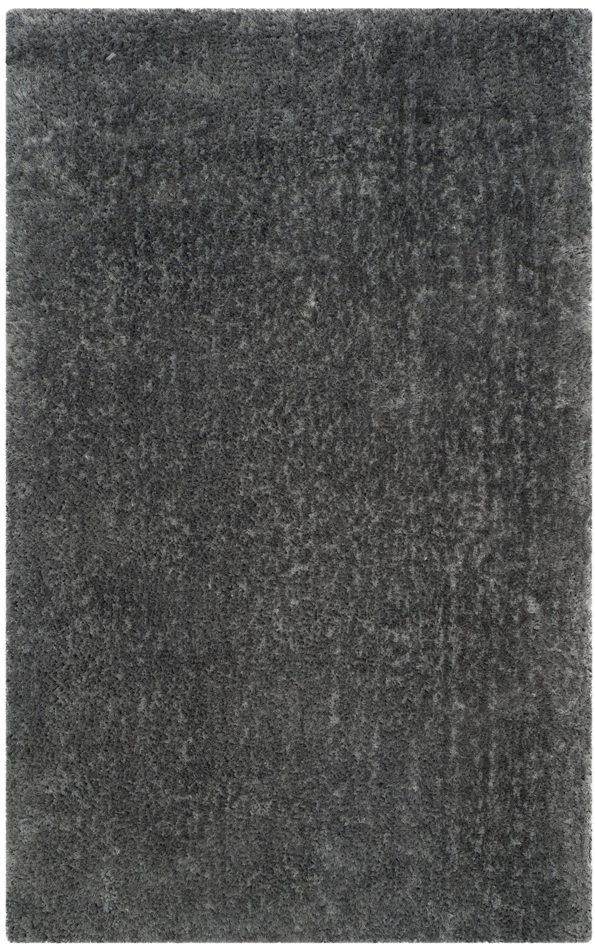 Grey 6' x 9' Polyester Shag Area Rug M298041