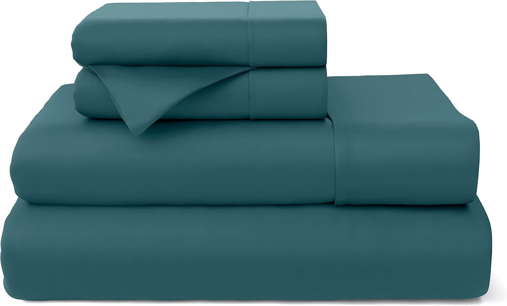 Black 4 Piece Bamboo Viscose Bed Sheet Set W799091