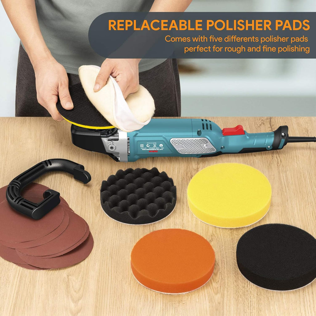 12 Amp 6-inch/7-inch Variable Speed Car Polisher, Pack of 2 J99761