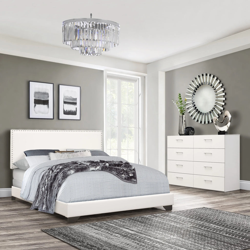 Charcoal Fabric Upholstered Queen Bed L55525