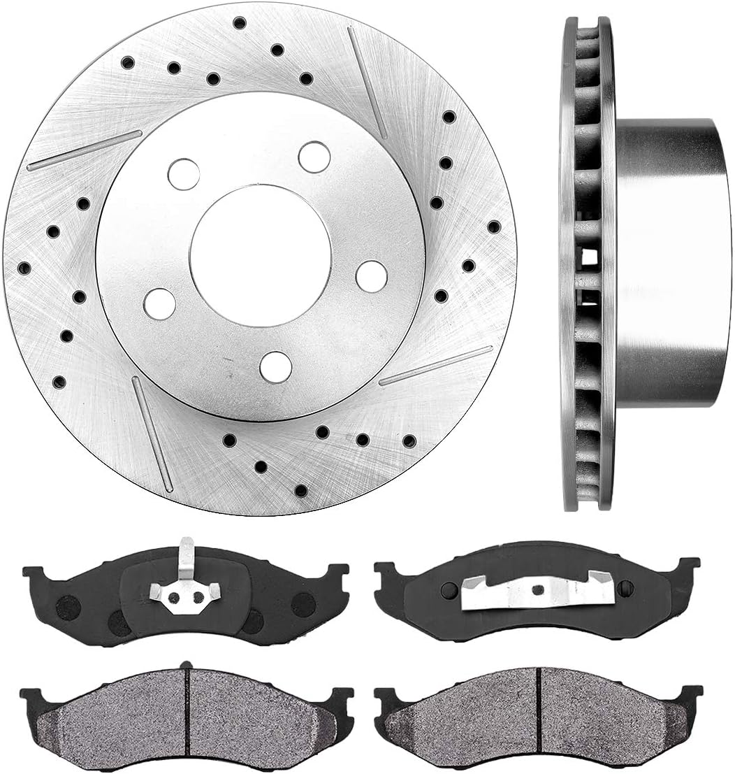 280 mm Front Brake Disc Rotors + Metallic Brake Pads H42859