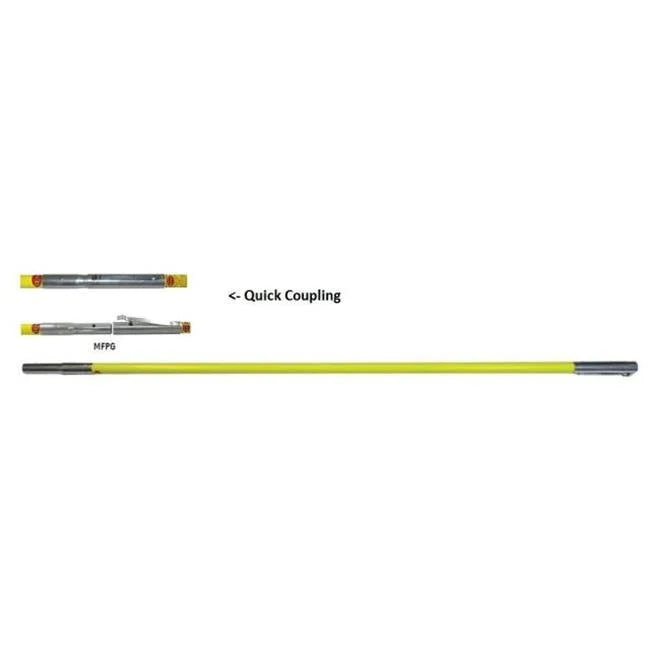 Steel Yellow Reinforced Fiberglass Pole Quick Coupling - 12 ft. O74734