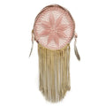 Blush Pink Suede Fringe Dreamcatcher W69408