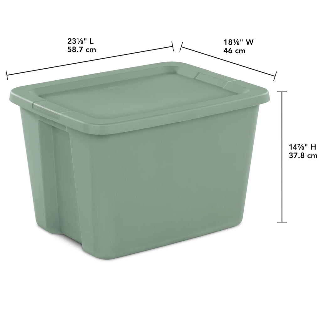 18 Gallon Plastic Tote Box, Set of 8 D9914