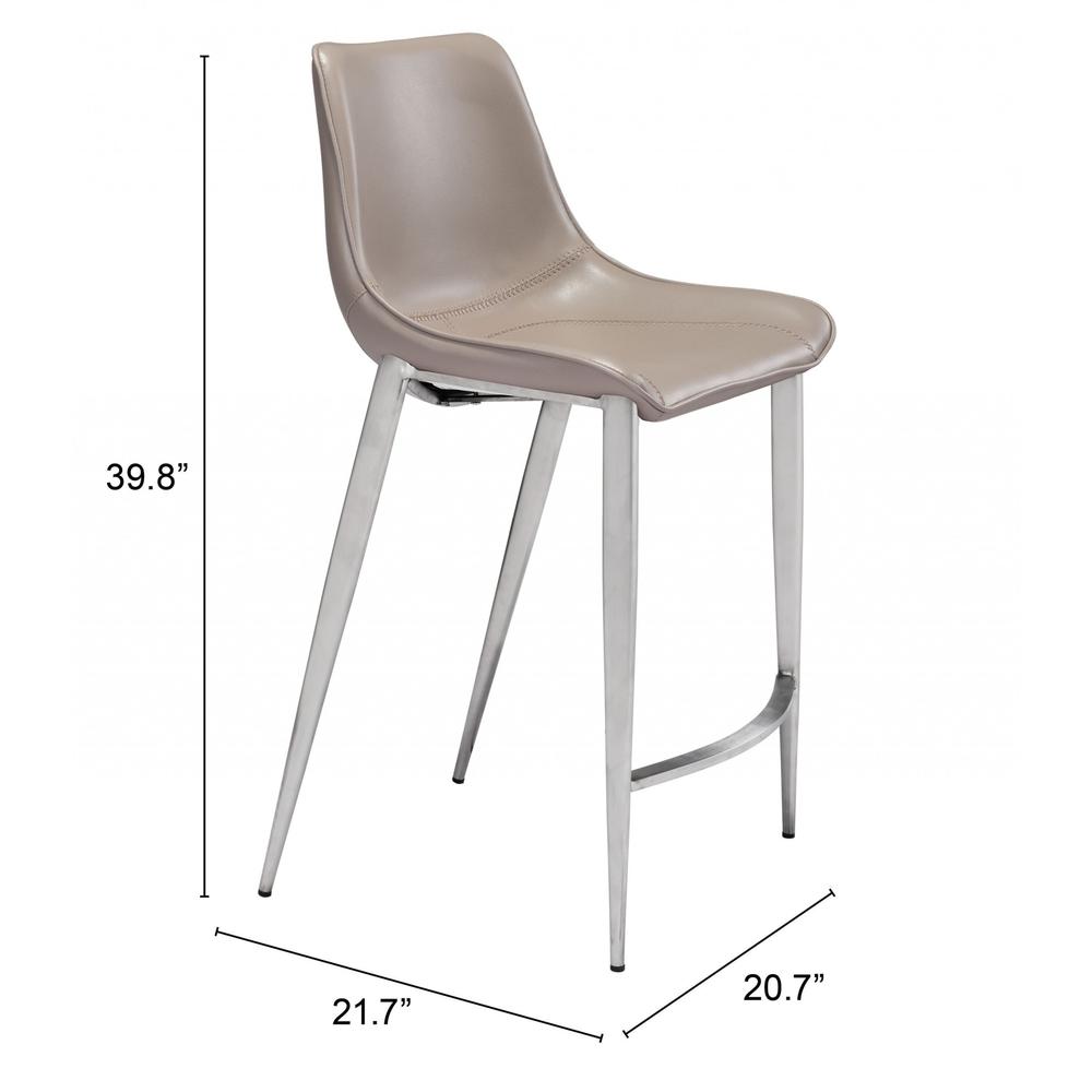 Gray Faux Leather Counter Chairs G968
