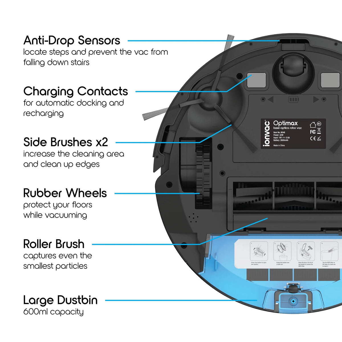 Wi-Fi Laser Mapping Robot Vacuum Cleaner A455015