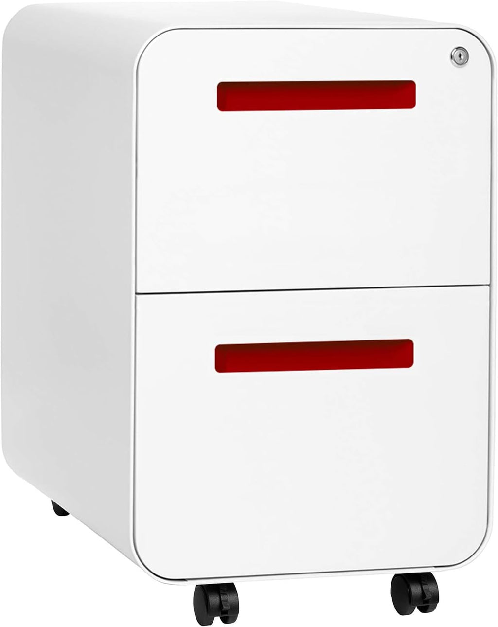 Black 2-Drawer Mobile File Cabinet I297