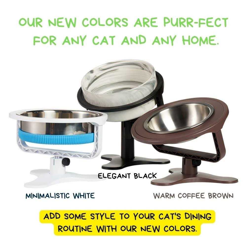 Adjustable Raised Cat Food Bowl P855