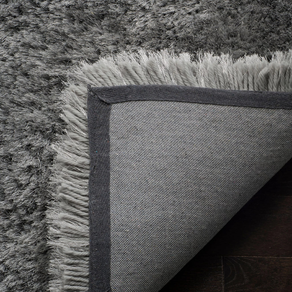 Grey 6' x 9' Polyester Shag Area Rug M298041