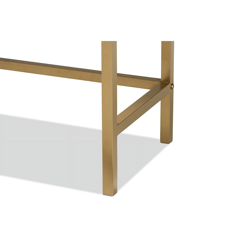 Oak Brown and White 1-Drawer Console W49413