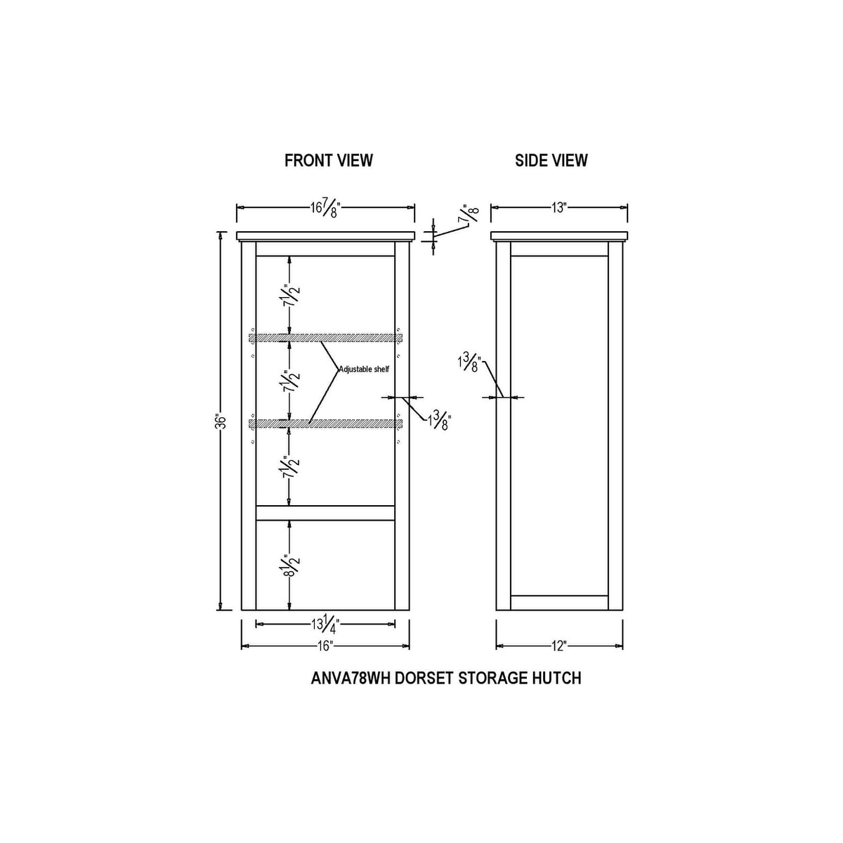 Bathroom Storage Tower with Shelves and Cabinet E39351