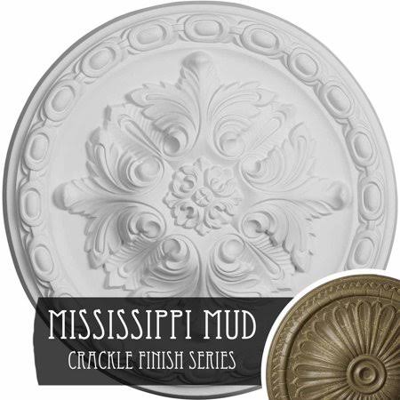 Palmetto Ceiling Medallion Hand-Painted Iridescent Gold L35070