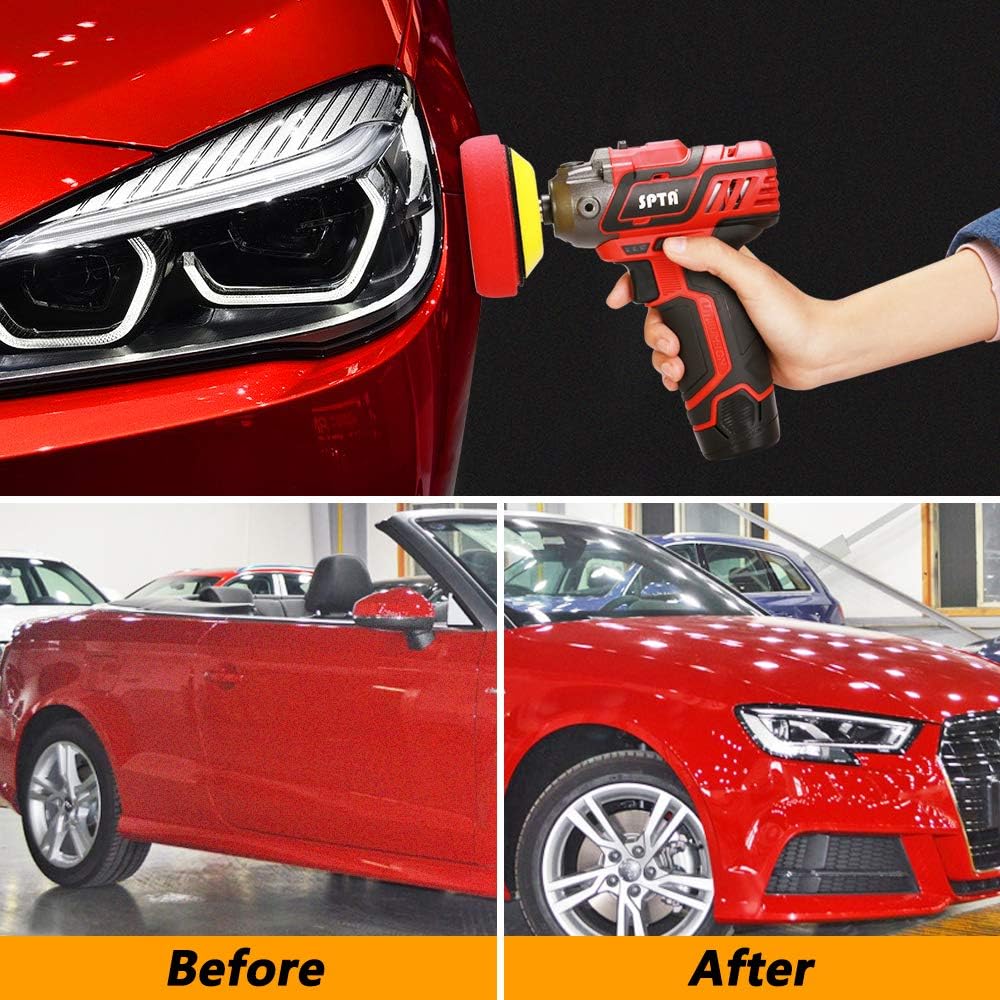12V Cordless Car Polisher and Buffer with 1500mAh Li-ion Battery, Pack of 2 I1145