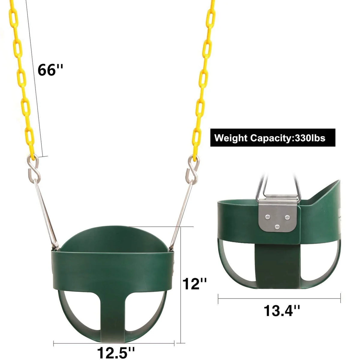 High Back Toddler Bucket Swing Seat with Coated Chains H37253