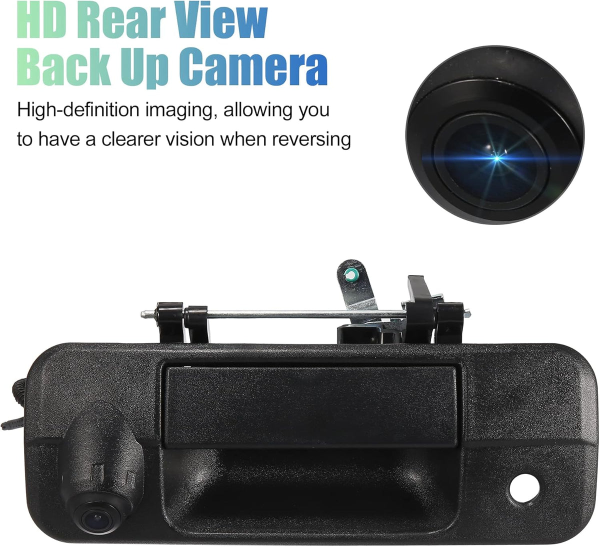 Tailgate Rear View Back Up Camera Set with Liftgate Handle for Toyota Tundra 2007-2013 Pack of 2 W2543