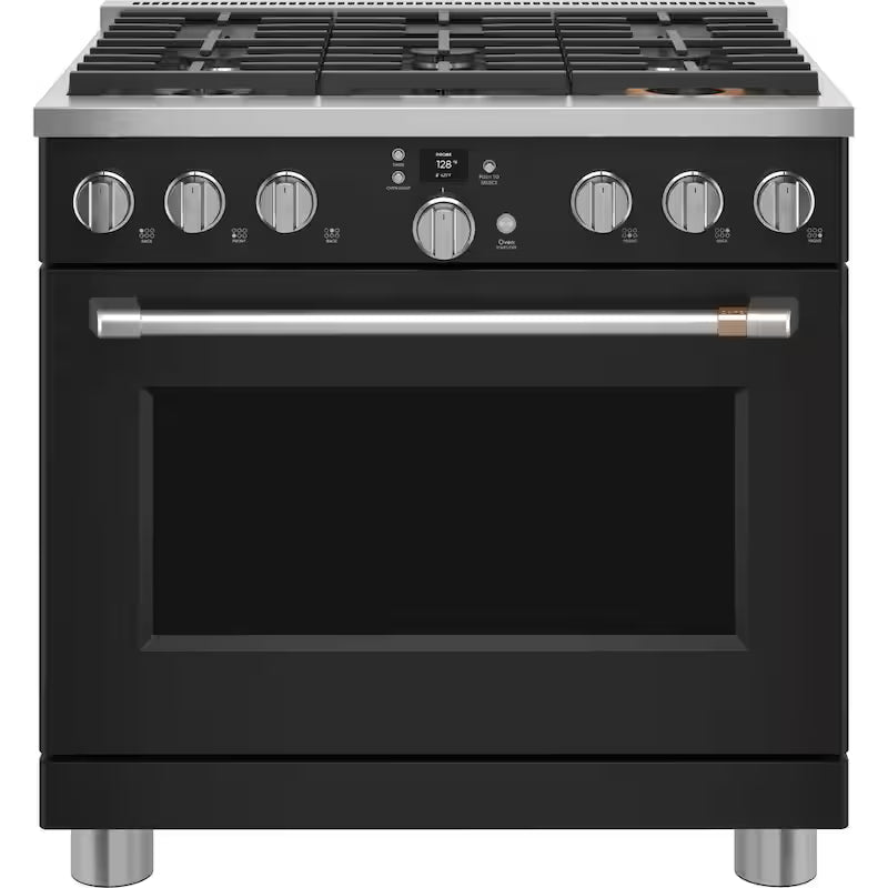 36 in. 6 Burner Dual Fuel Range with Convection in Matte Black I51771