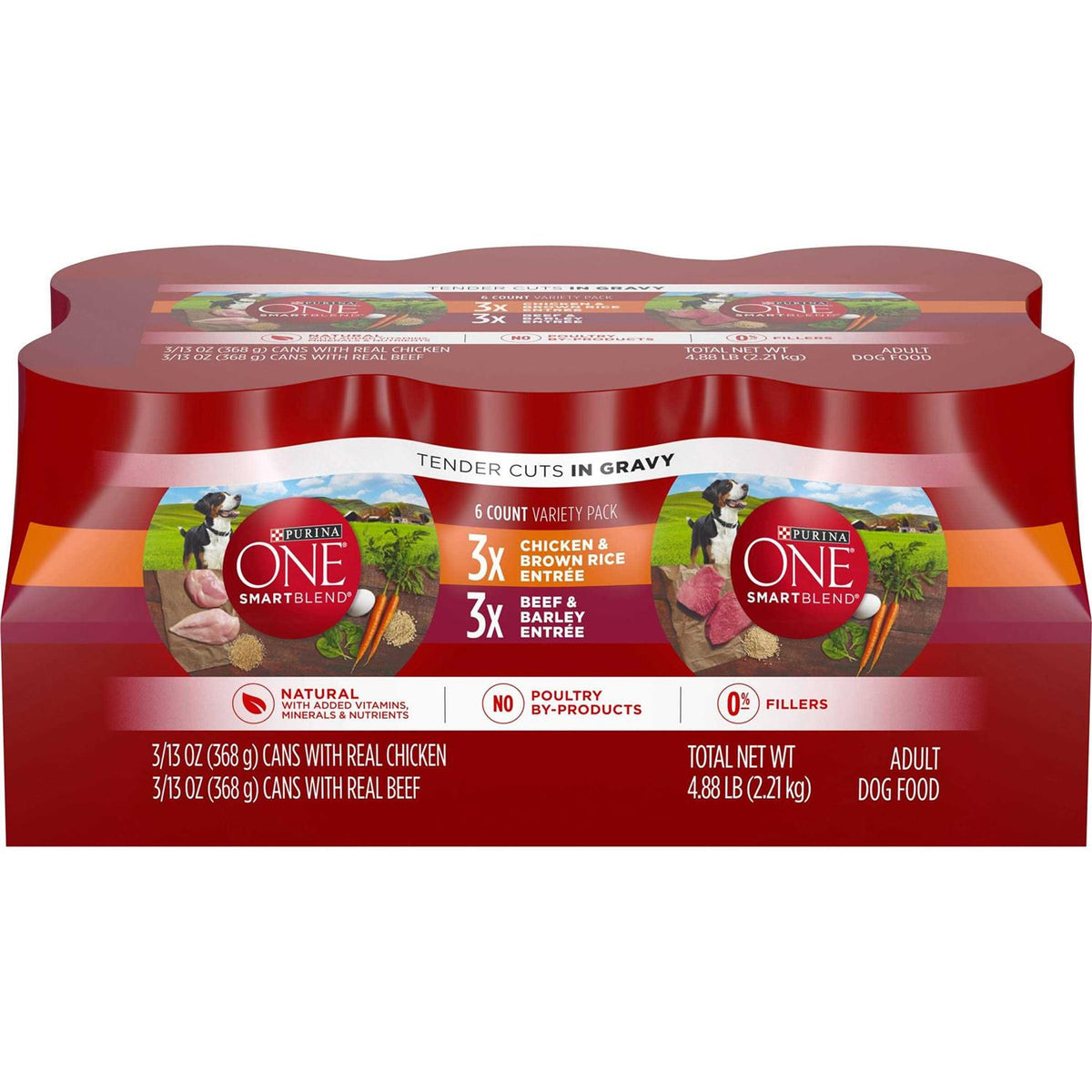 High Protein Tender Cuts in Gravy Wet Dog Food Variety Pack E618