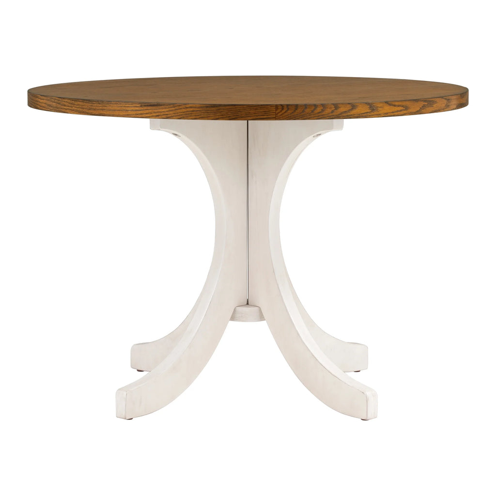 Mid-Century Solid Wood Round Dining Table T623