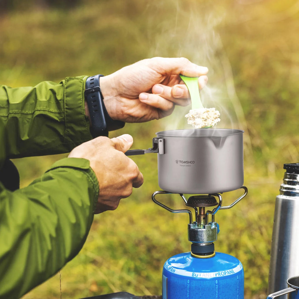 Camping Soup Pot with Lid, 2L Portable Cooking Stock Pot A737