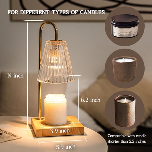 Dimmable Electric Candle Warmer Lamp with 2 Bulbs Q945887