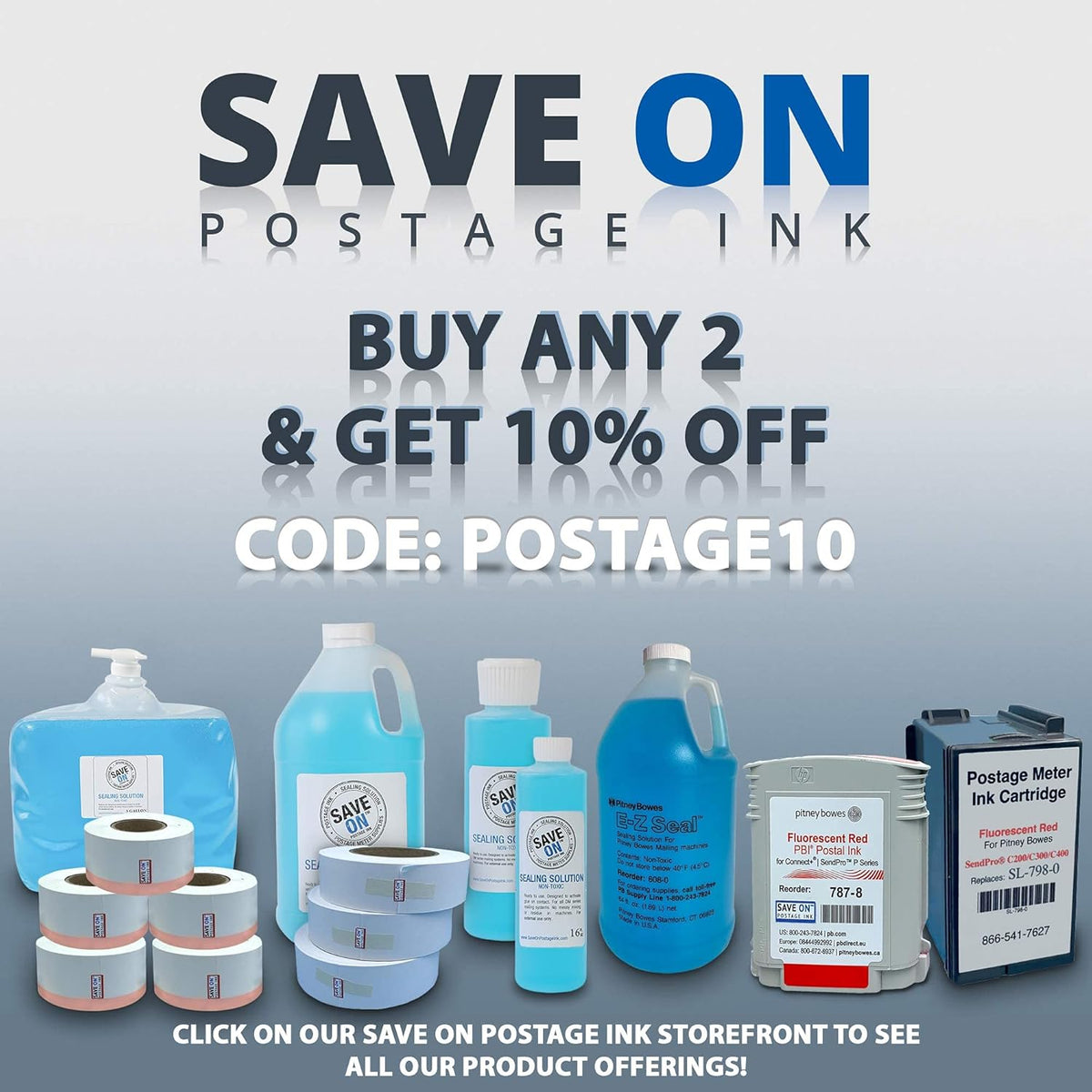Red Fluorescent Ink Cartridge for Postage Meter P407