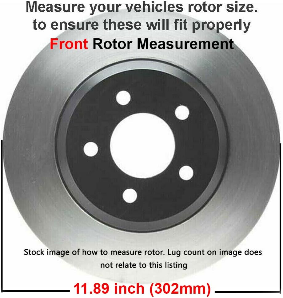 11.89 (302mm) Front Disc Rotors + Brake Pads X85283