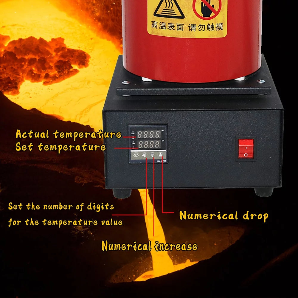 2KG 1400W Electric Digital Melting Furnace H58013