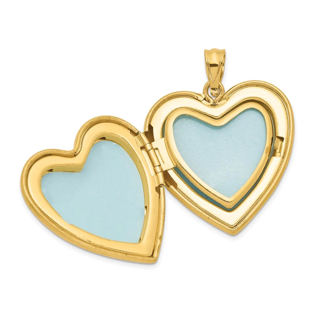 14k Gold Filled Two-Color Grandma Heart Locket H43139