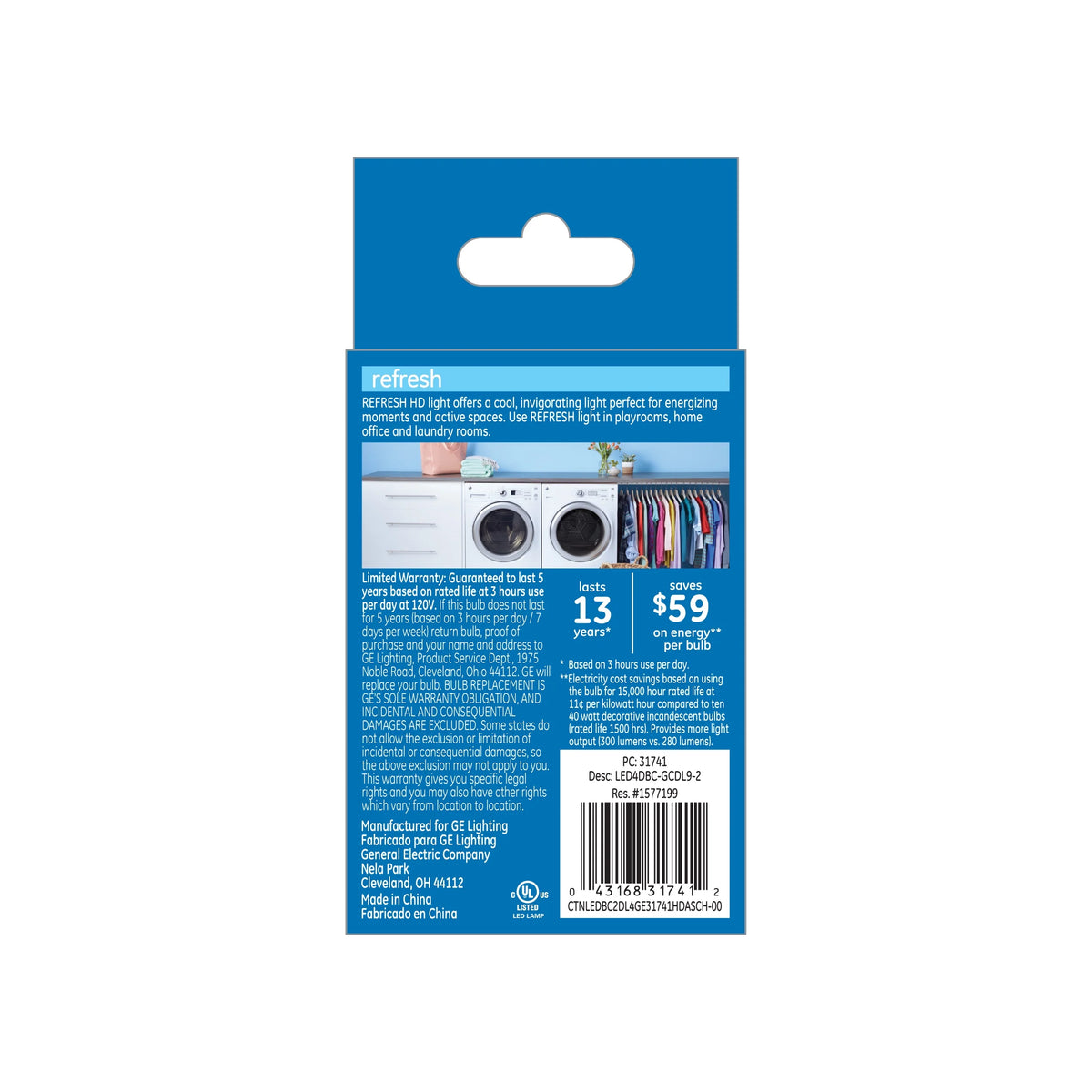 LED Light Bulbs Daylight 40 Watt Replacement Candelabra Base 2 Pack Y4137