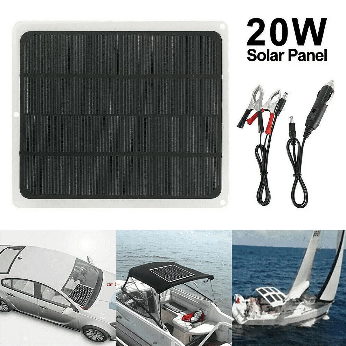 20W Solar Panel 12V Battery Charger D9210