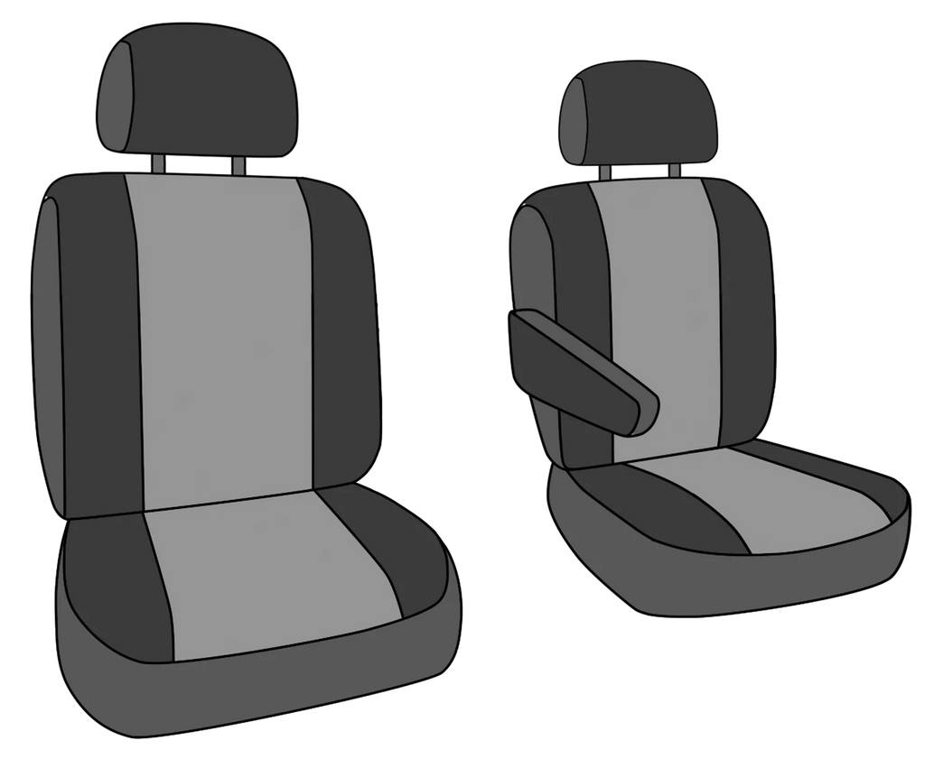 Light Grey Front Buckets Seat Covers B5152
