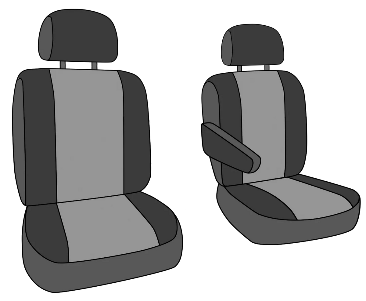 Light Grey Front Buckets Seat Covers B5152