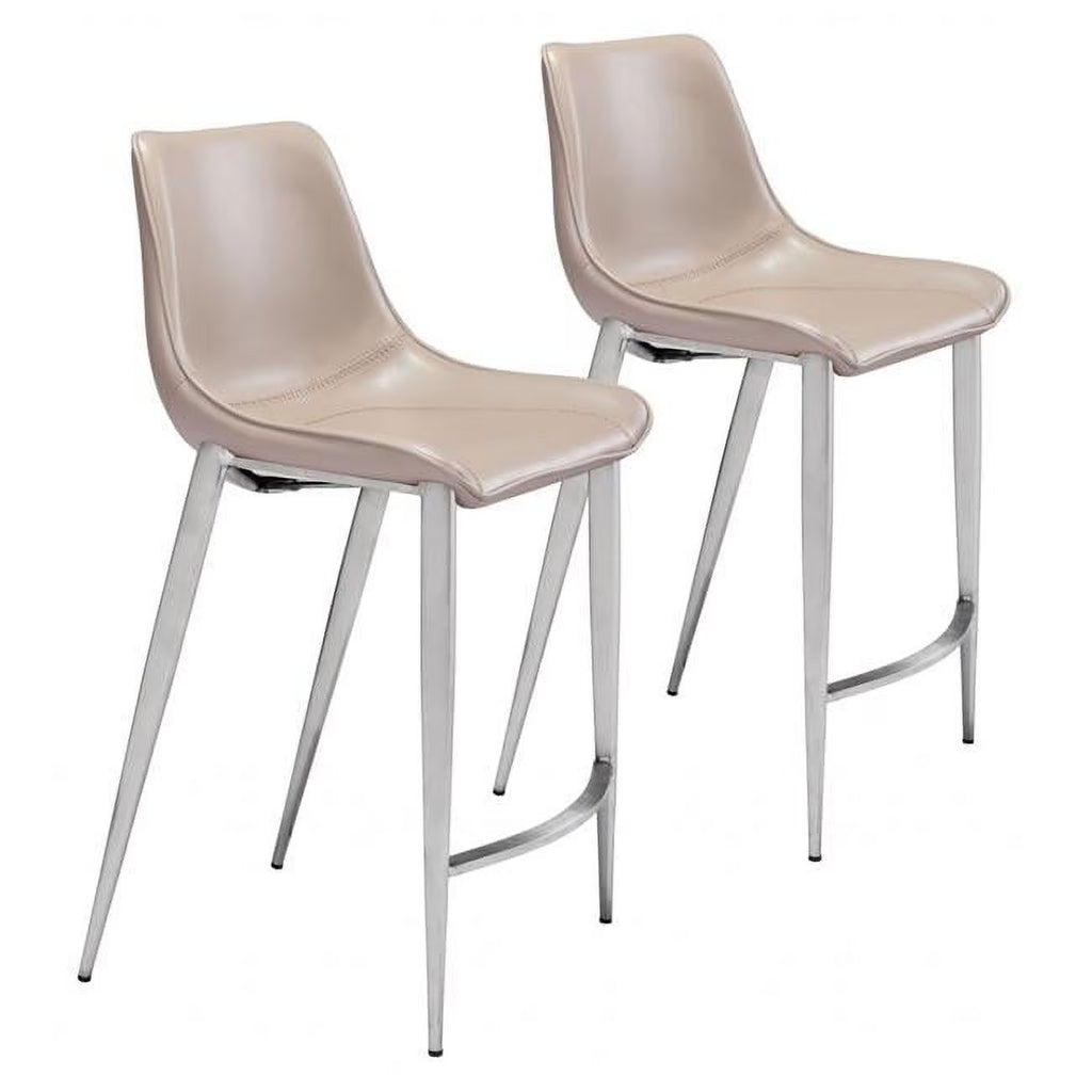 Gray Faux Leather Counter Chairs G968