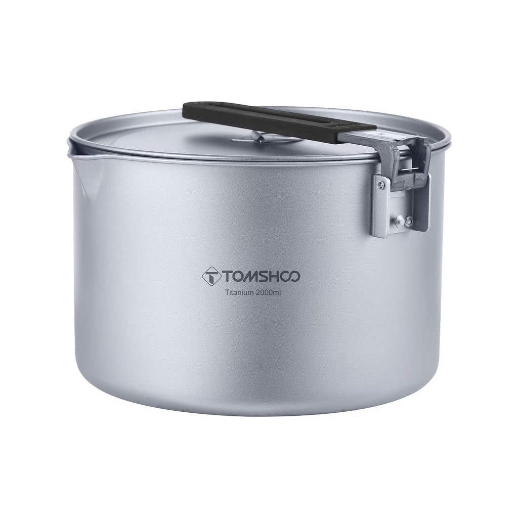 Camping Soup Pot with Lid, 2L Portable Cooking Stock Pot A737