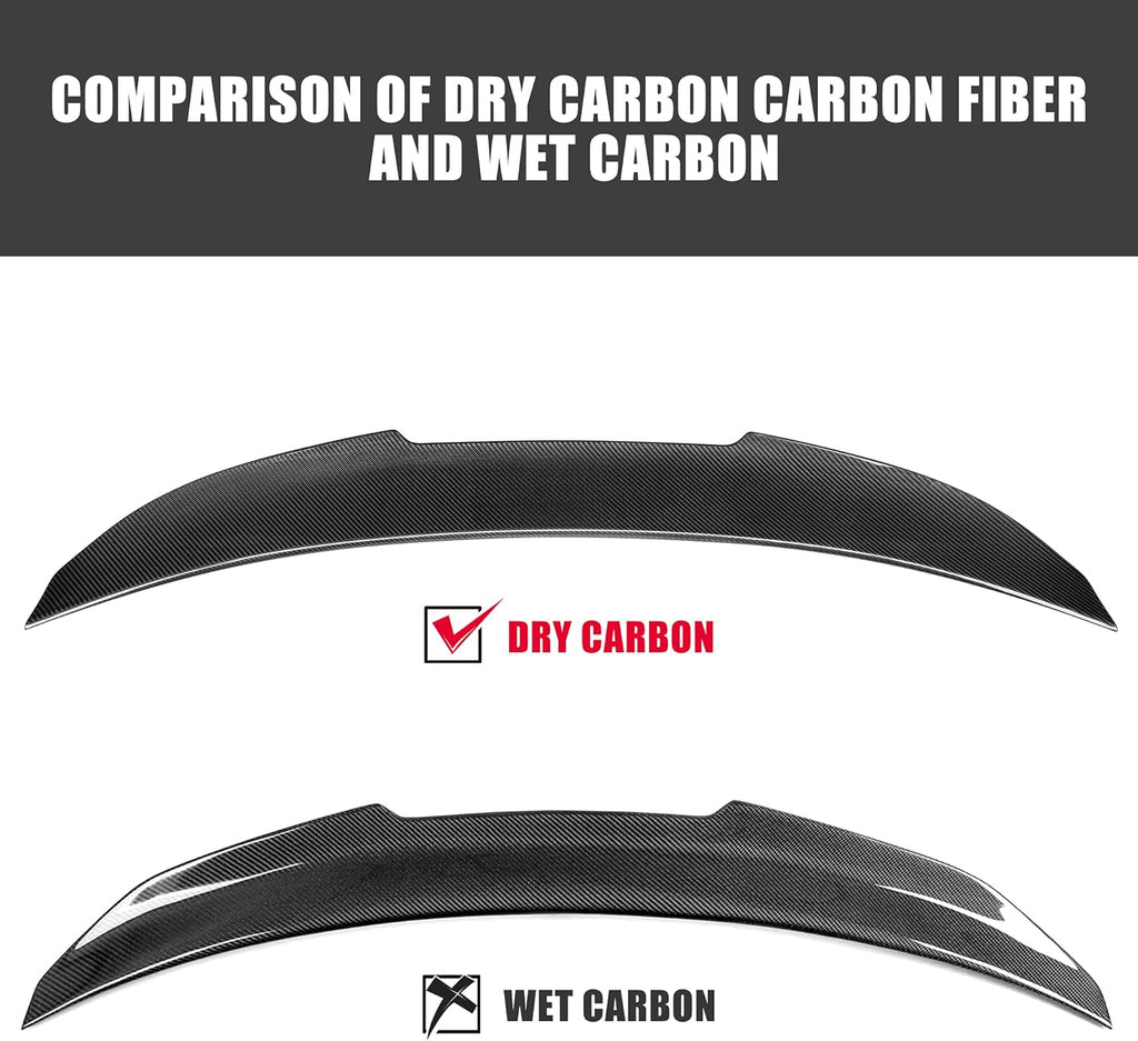 Dry Carbon Fiber Rear Trunk Spoiler Wing Q4970