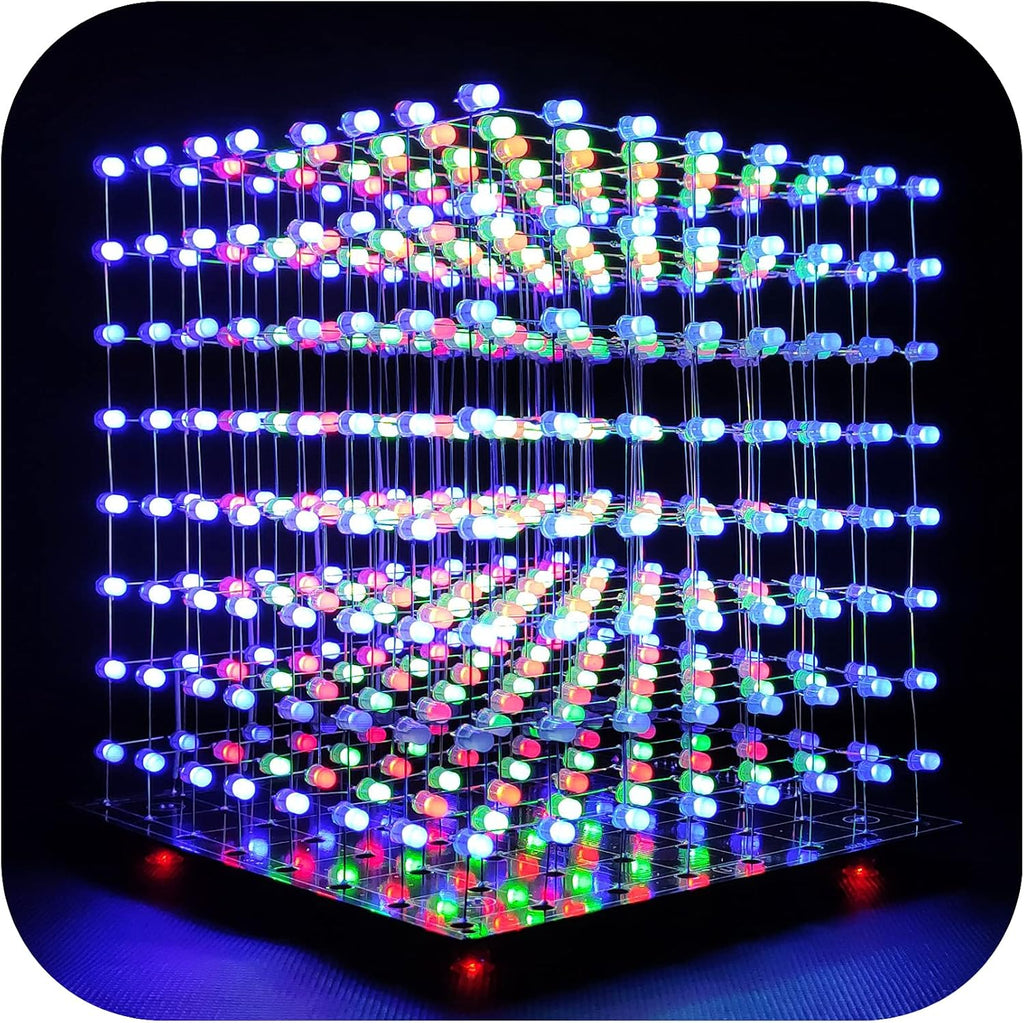8x8x8 LED Cube Kit DIY Electronic Soldering Project Kit V256200