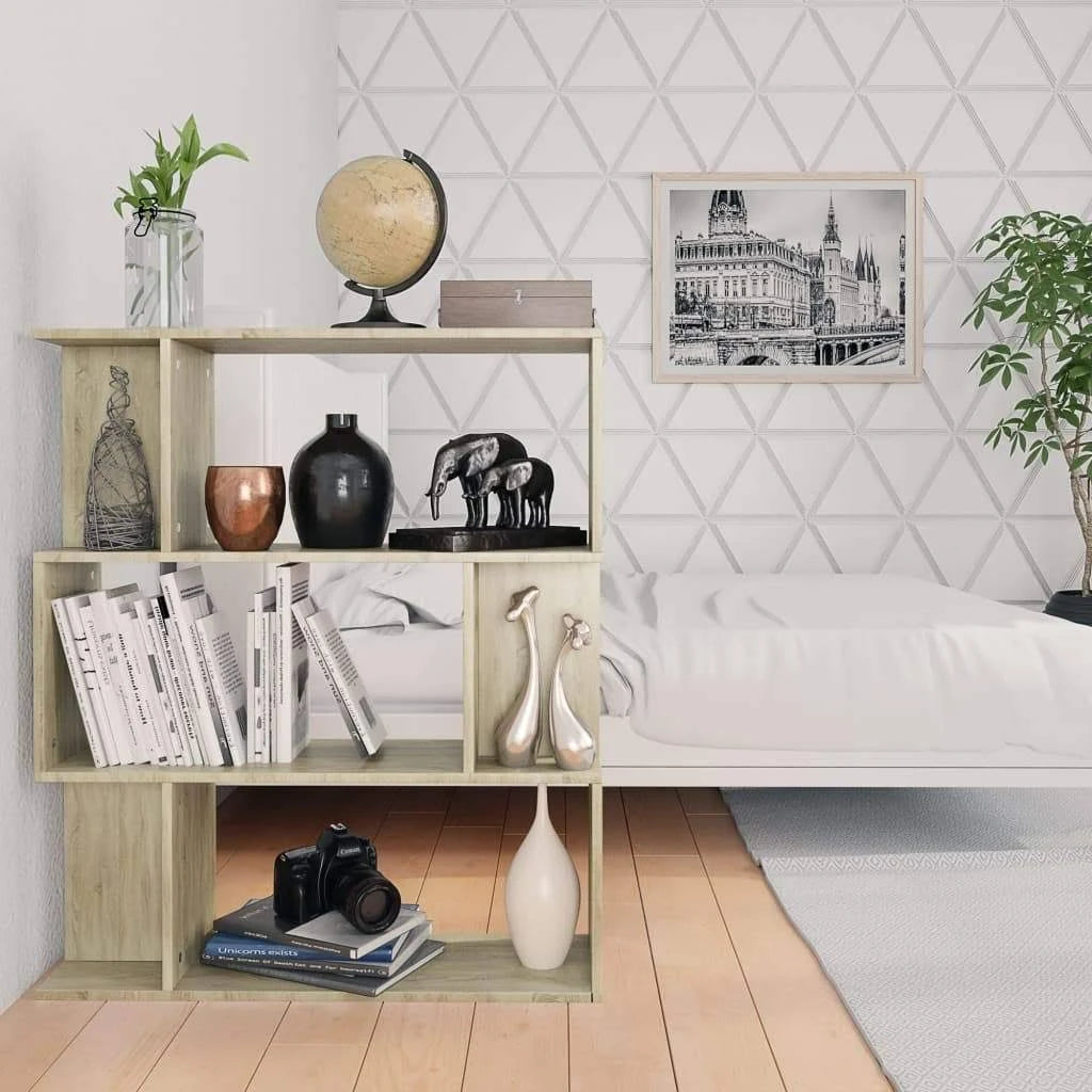 Sonoma Oak Chipboard Book Cabinet Room Divider H603464