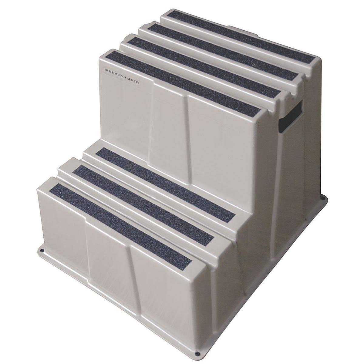 2 Steps Plastic Step Stand, 500 lb. Load Capacity, Gray B2109