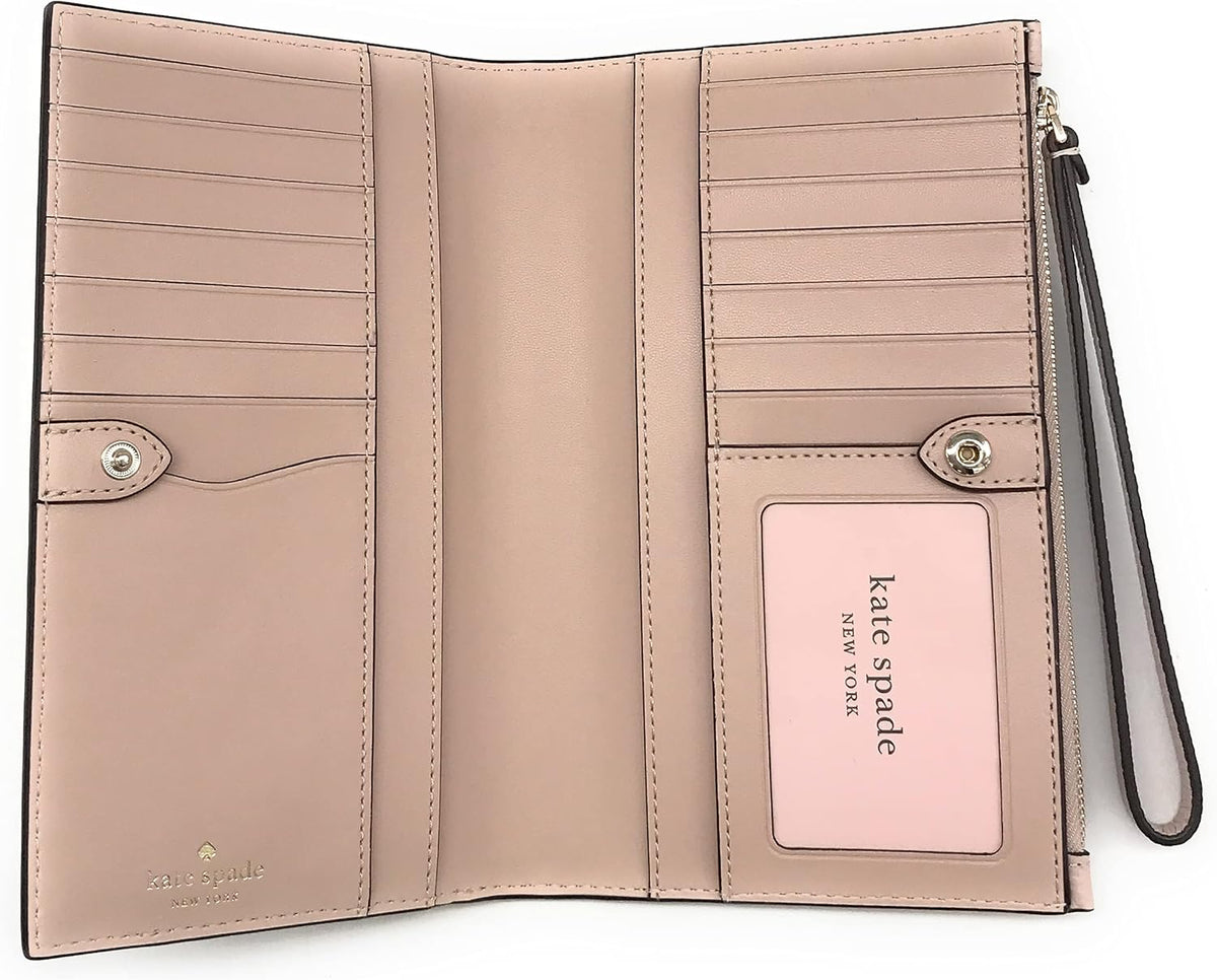 Medium Pebbled Leather Phone Wallet Wristlet F9826