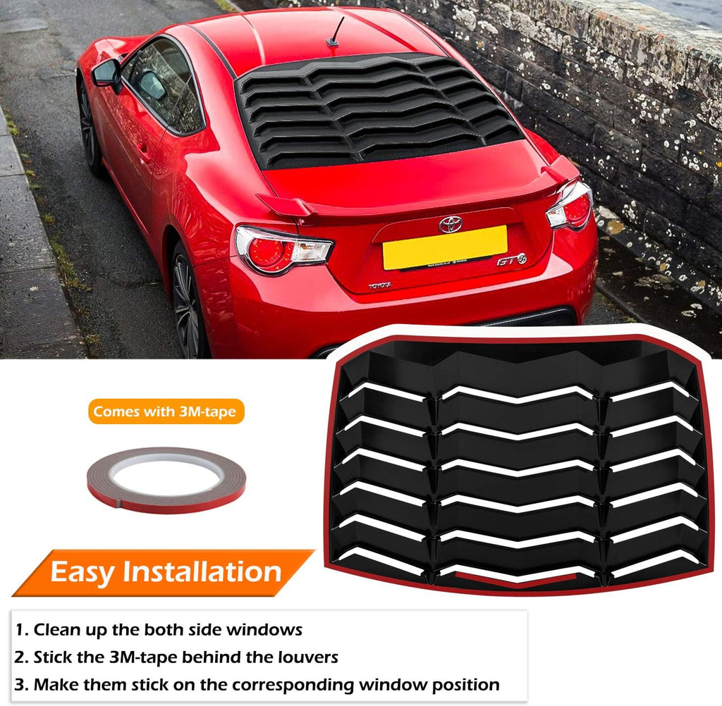 Rear Window Louver ABS Matte Black Y998843