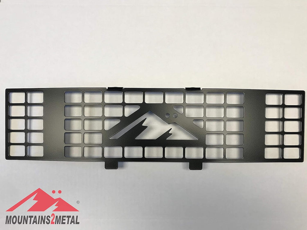 Small Rectangular Vertical Bars Powder Coated Black Stainless Steel Bumper Grille Insert E282175