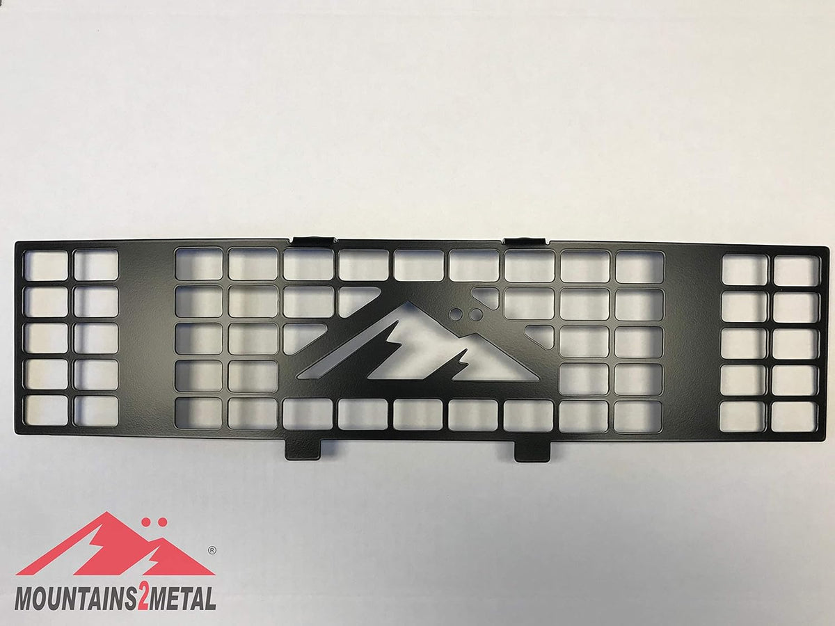 Small Rectangular Vertical Bars Powder Coated Black Stainless Steel Bumper Grille Insert E282175