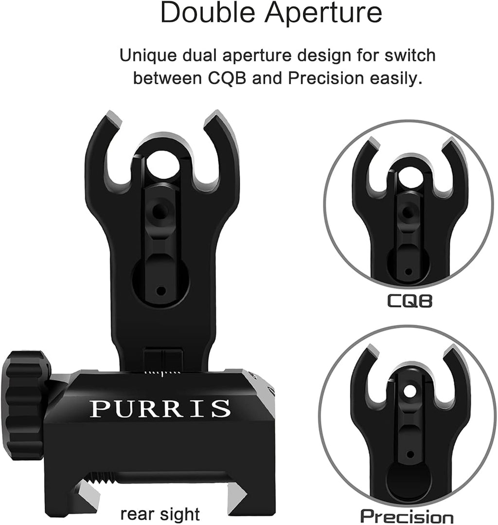 Flip Up Iron Sights Aluminum Front and Rear Set H422