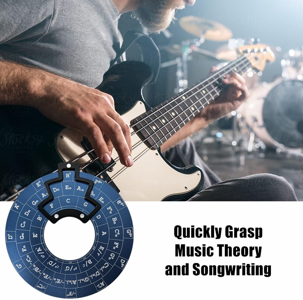 Metal Melody Tool with Guitar Chord Chart Music Theory Book and Wooden Stand H62487