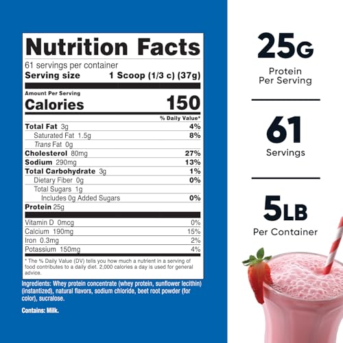 Whey Protein Concentrate Strawberry Milkshake 2LBS J262