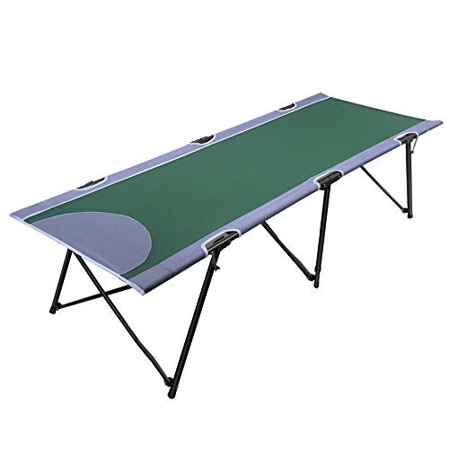 Green Folding Camping Cot with Carry Bag Y11421