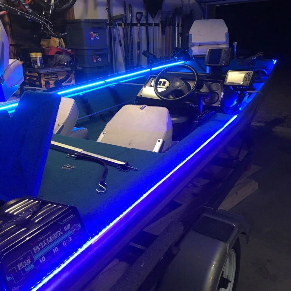 Blue 16.4ft LED Strip Lights with RF Remote 5050 6000K Z703326