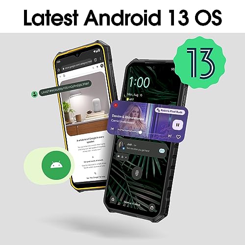 Black Rugged Smartphone, 12+64GB, 50MP Rear Camera, 6.52” Screen, 6320mAh Q439563