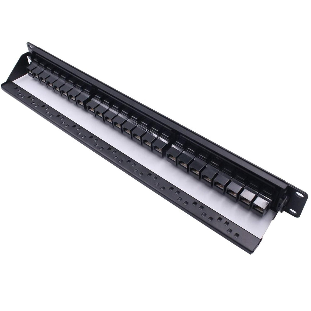 24 Port CAT6 Pass Through Coupler Patch Panel with Back Bar, Unshielded Keystones, Pack of 2 K68513